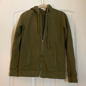 J crew Sherpa lined, full zip hoodie size small